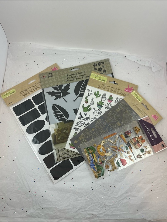 folk art Other - Craft Stencil & Sticker Pack (5)